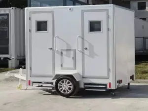 Smart Way-transportable Prefab Mobile Fiberglass Trailer Toilet