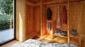 2x40ft Modified Container House Plywood inner decoration