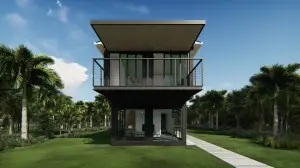 New Luxury 4*40ft Villa Customizable Prefabricated building Container House home
