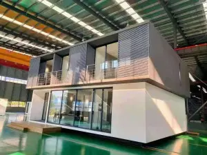 Steel frame modualr modern design prefabricated house .