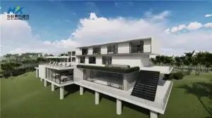 Multi Storey Steel Structure Building Modern House Design Garden House Villa Style container house